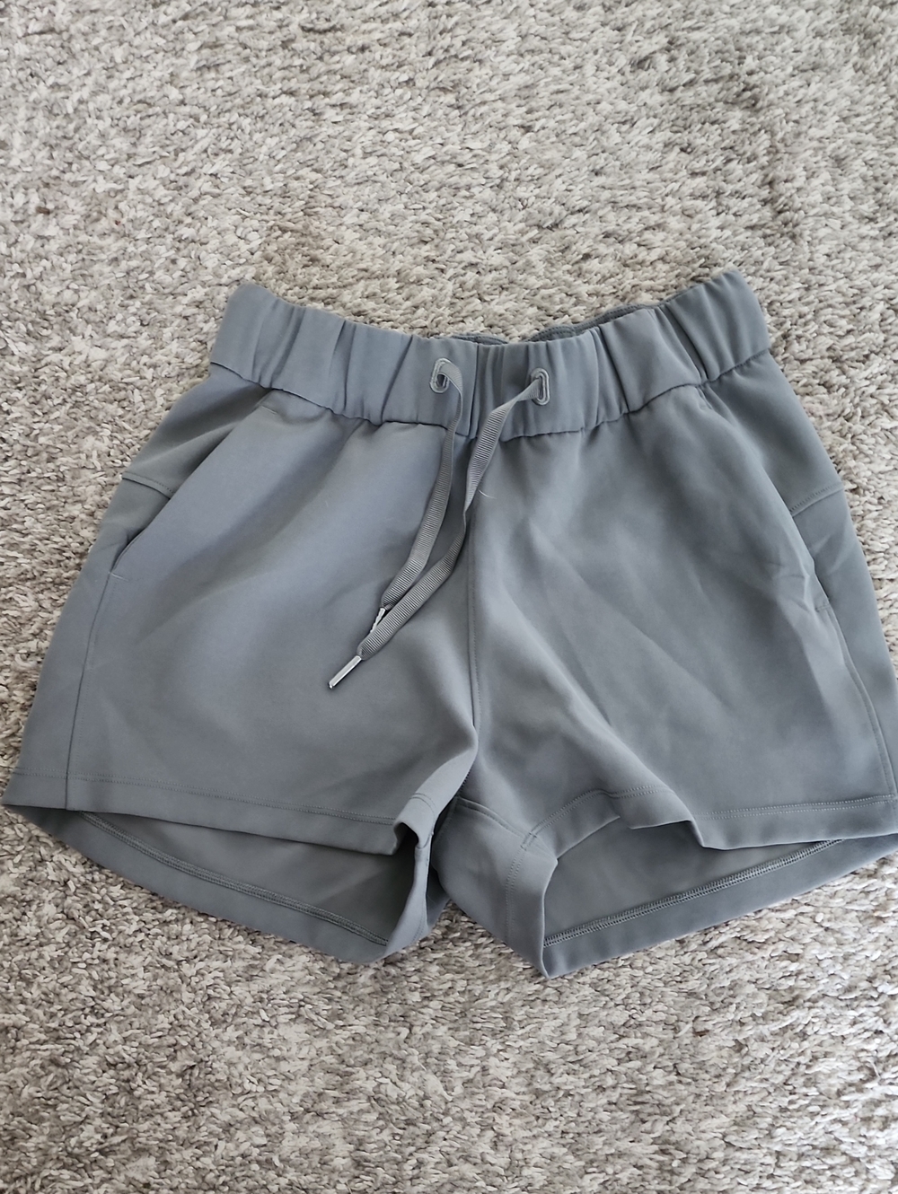 Lululemon Athletica Gray On The Fly Shorts